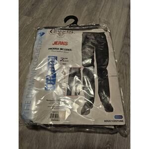 Charades Faux Leather Jeans 38 Waist